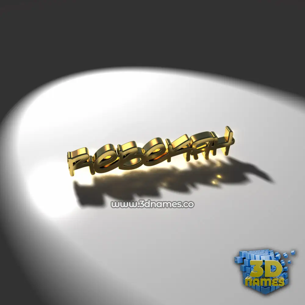 rebekah in Gold Shine style - 3D name wallpaper