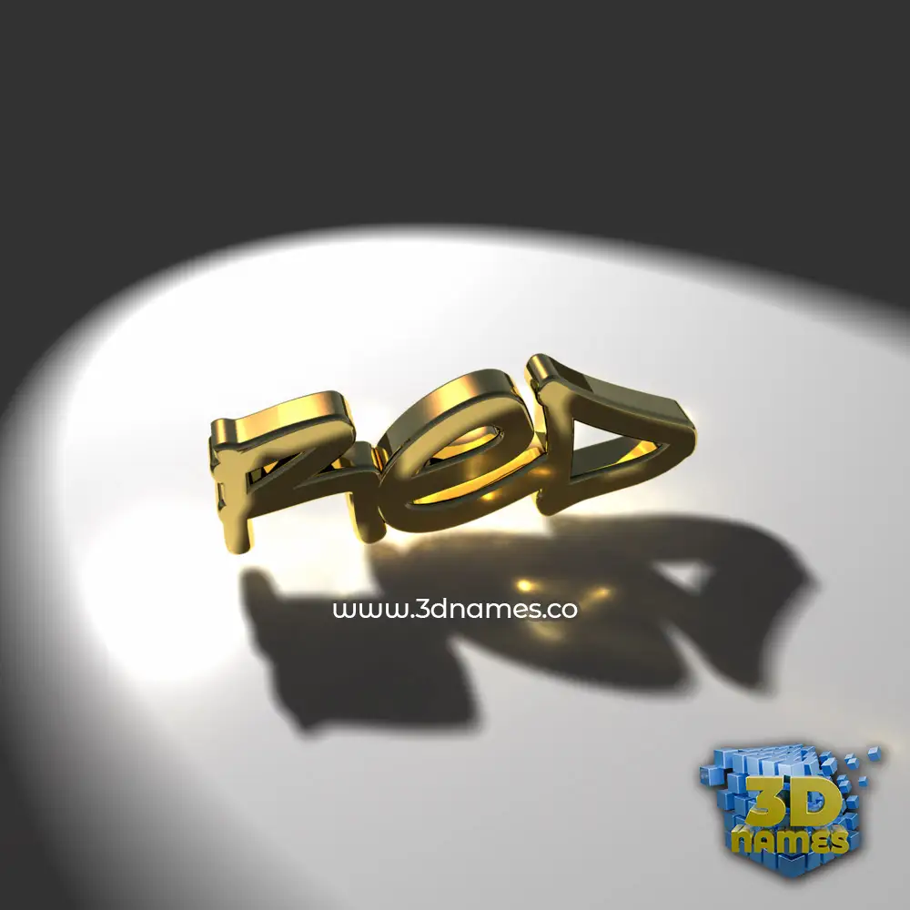 red in Gold Shine style - 3D name wallpaper