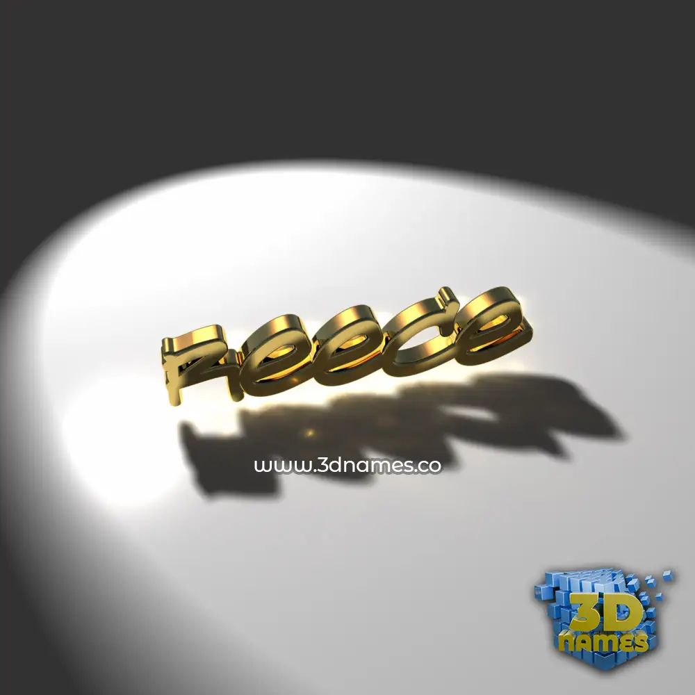 reece in Gold Shine style - 3D name wallpaper