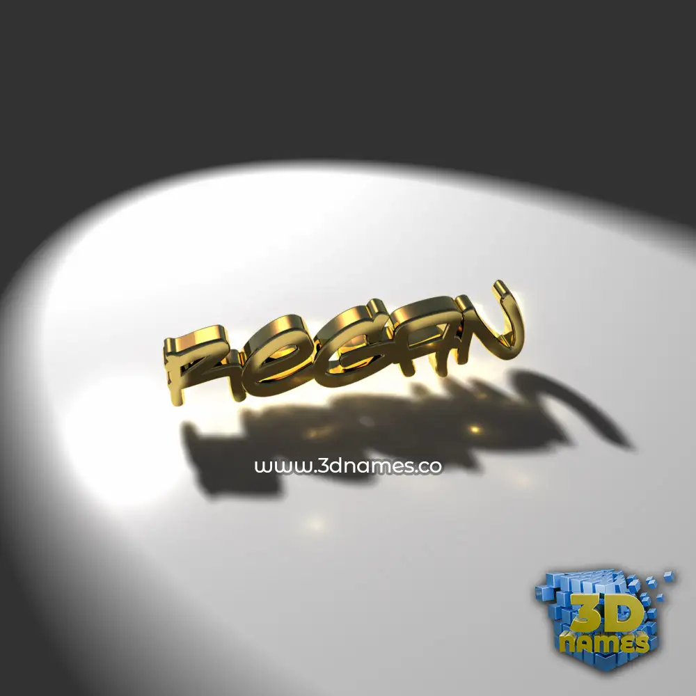 regan in Gold Shine style - 3D name wallpaper