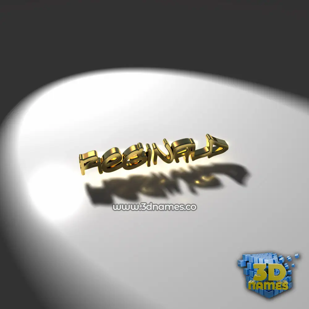 reginald in Gold Shine style - 3D name wallpaper