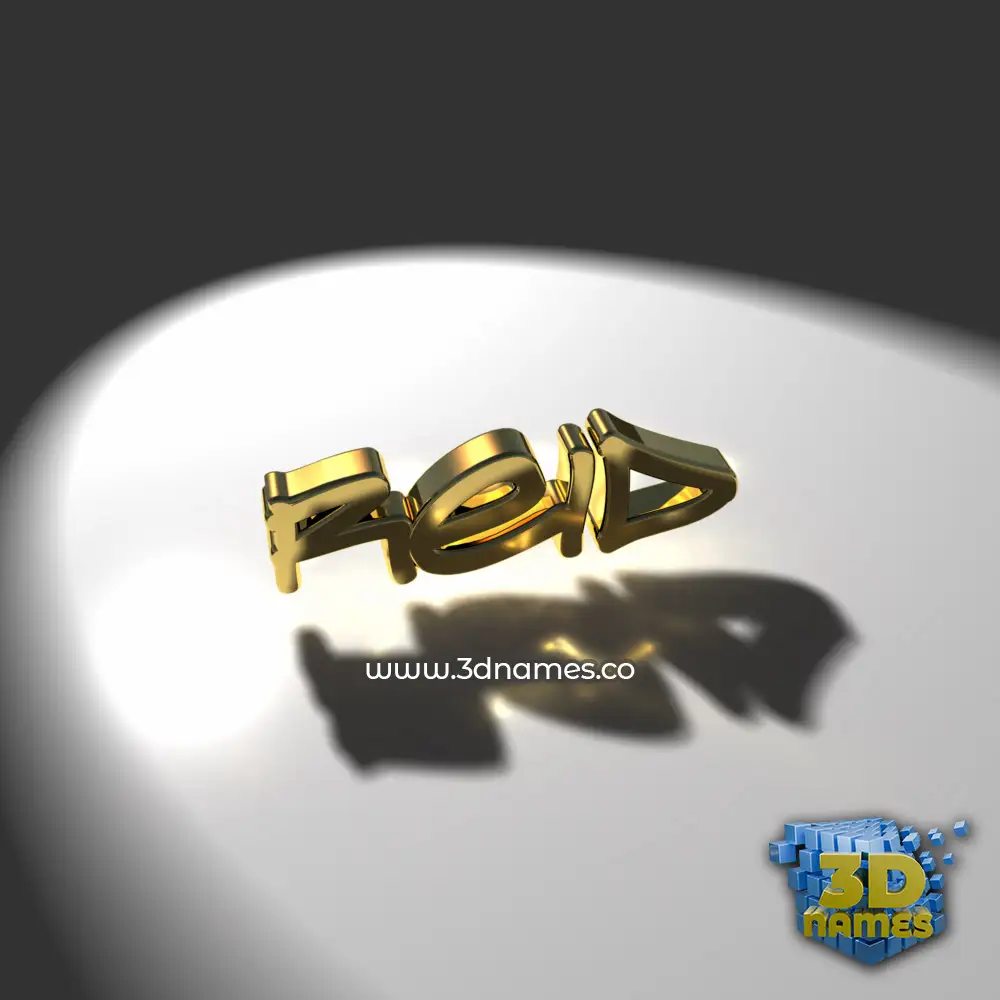 reid in Gold Shine style - 3D name wallpaper