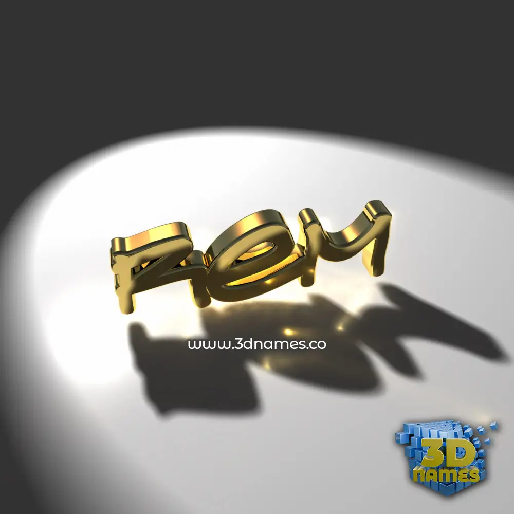 rem in Gold Shine style - 3D name wallpaper