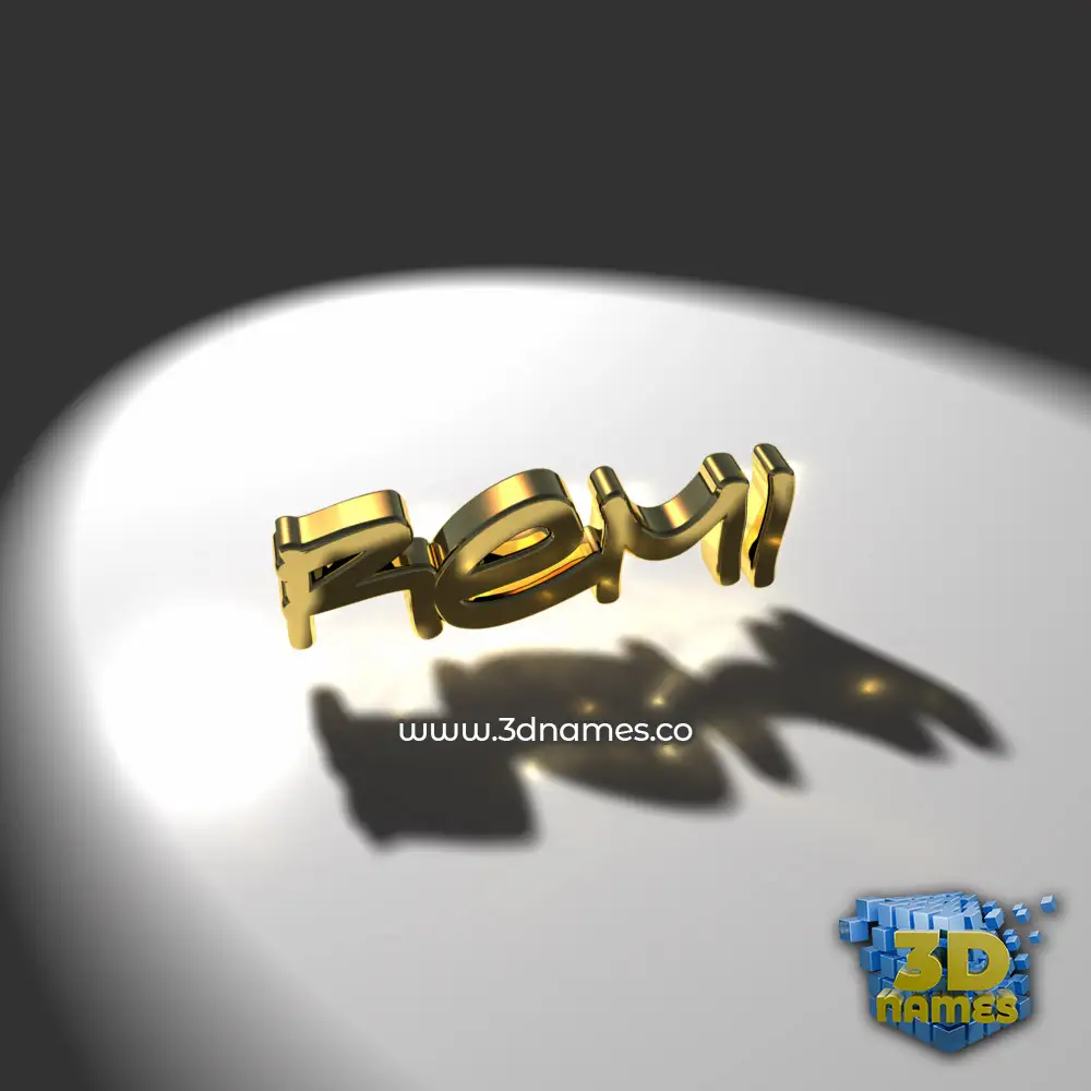 remi in Gold Shine style - 3D name wallpaper
