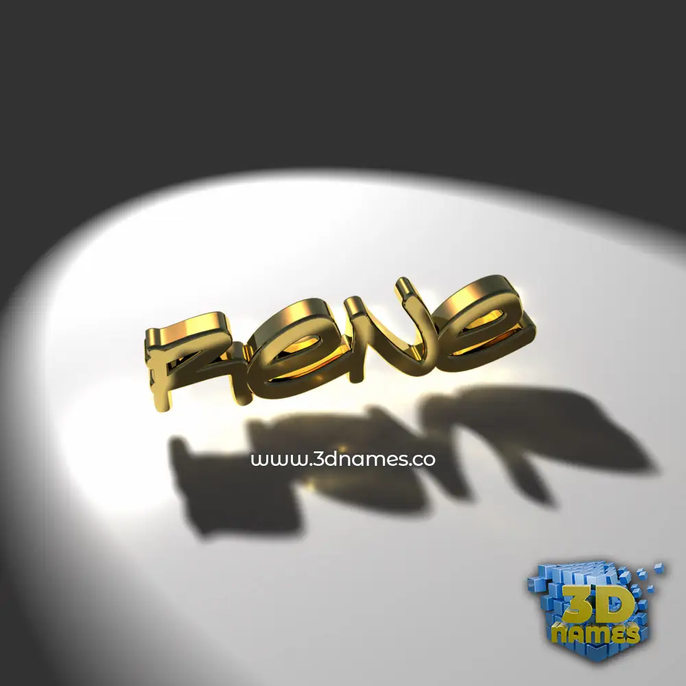 rene in Gold Shine style - 3D name wallpaper