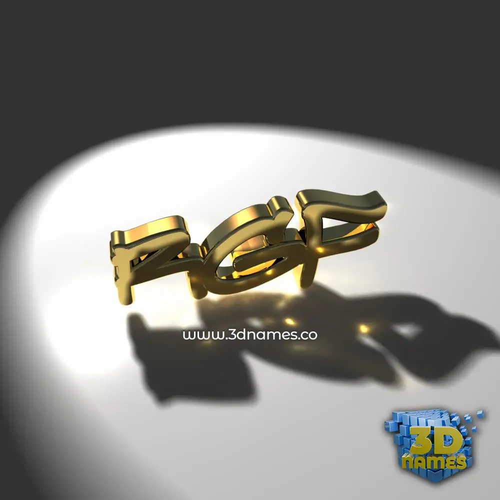 rgf in Gold Shine style - 3D name wallpaper