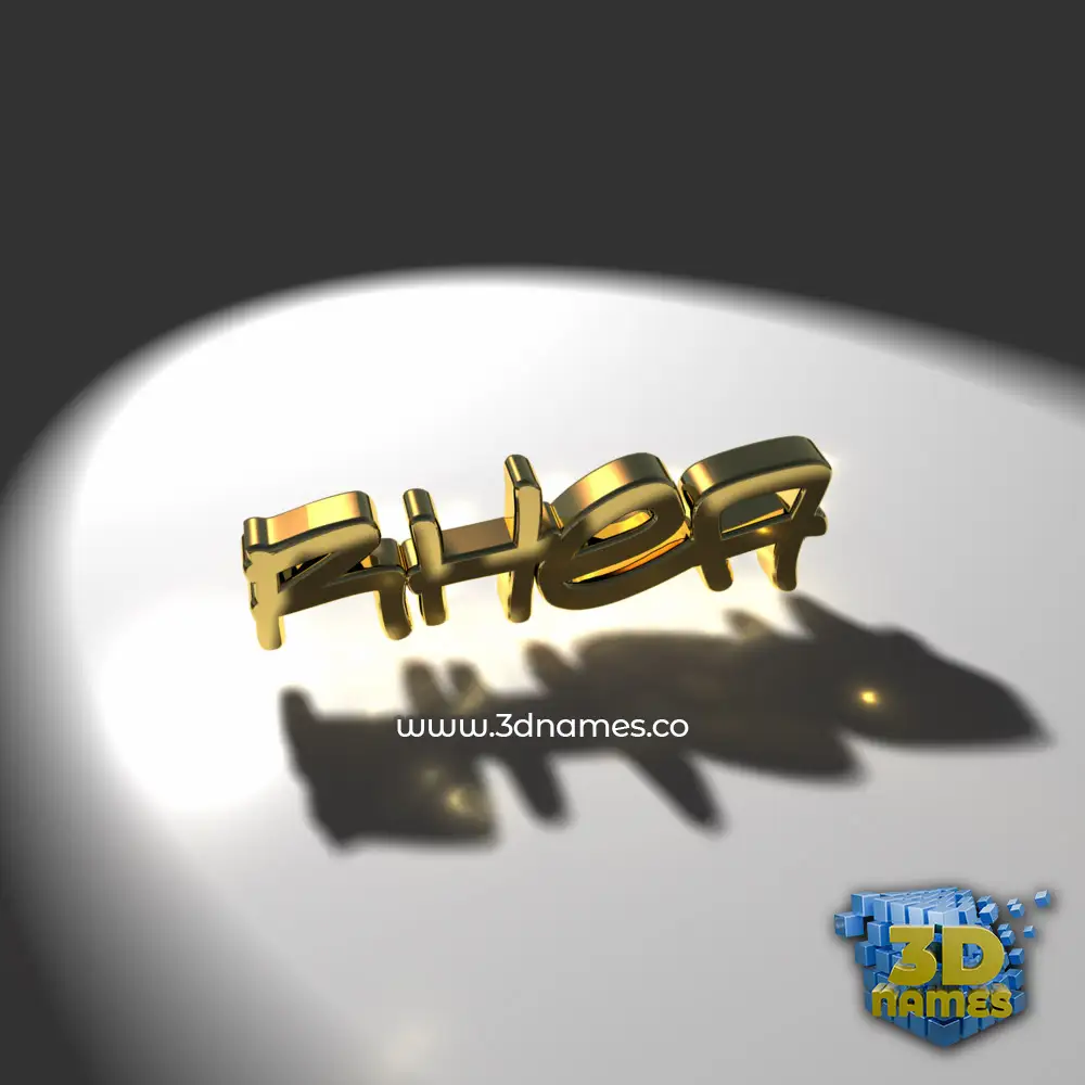 rhea in Gold Shine style - 3D name wallpaper