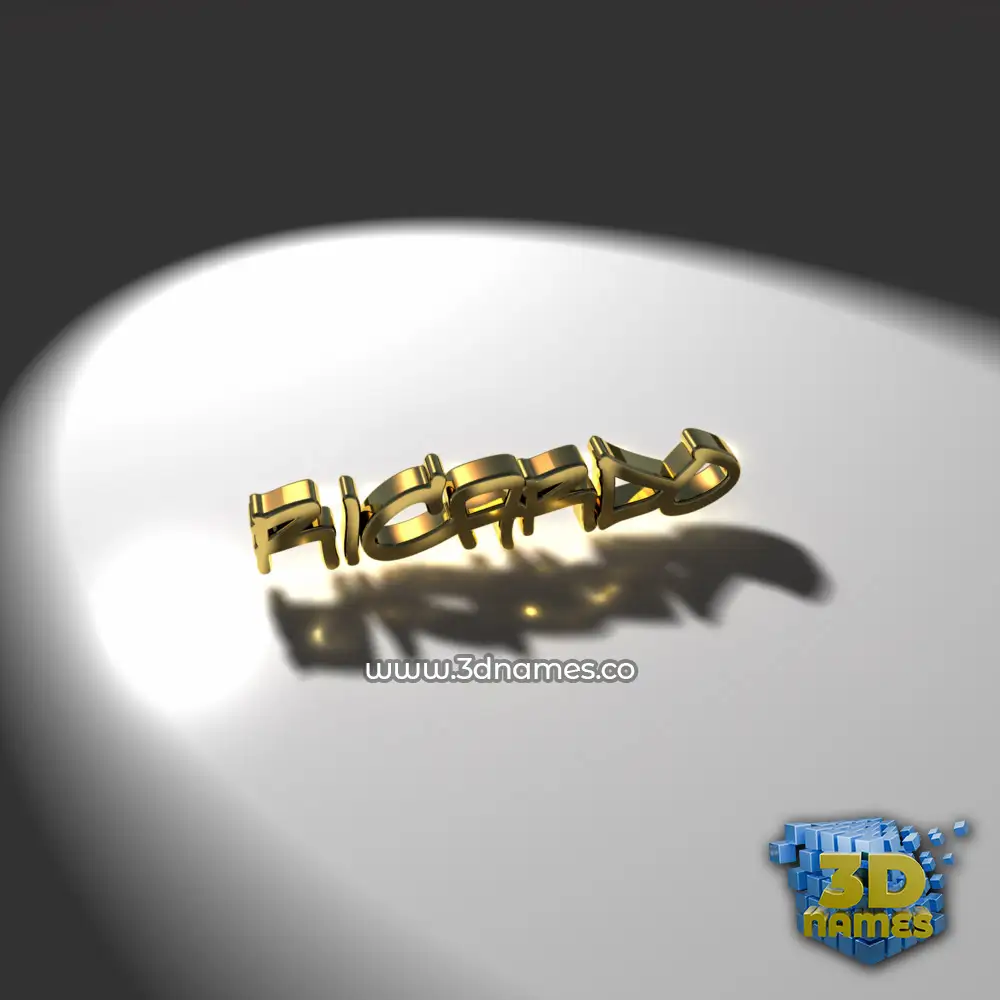 ricardo in Gold Shine style - 3D name wallpaper