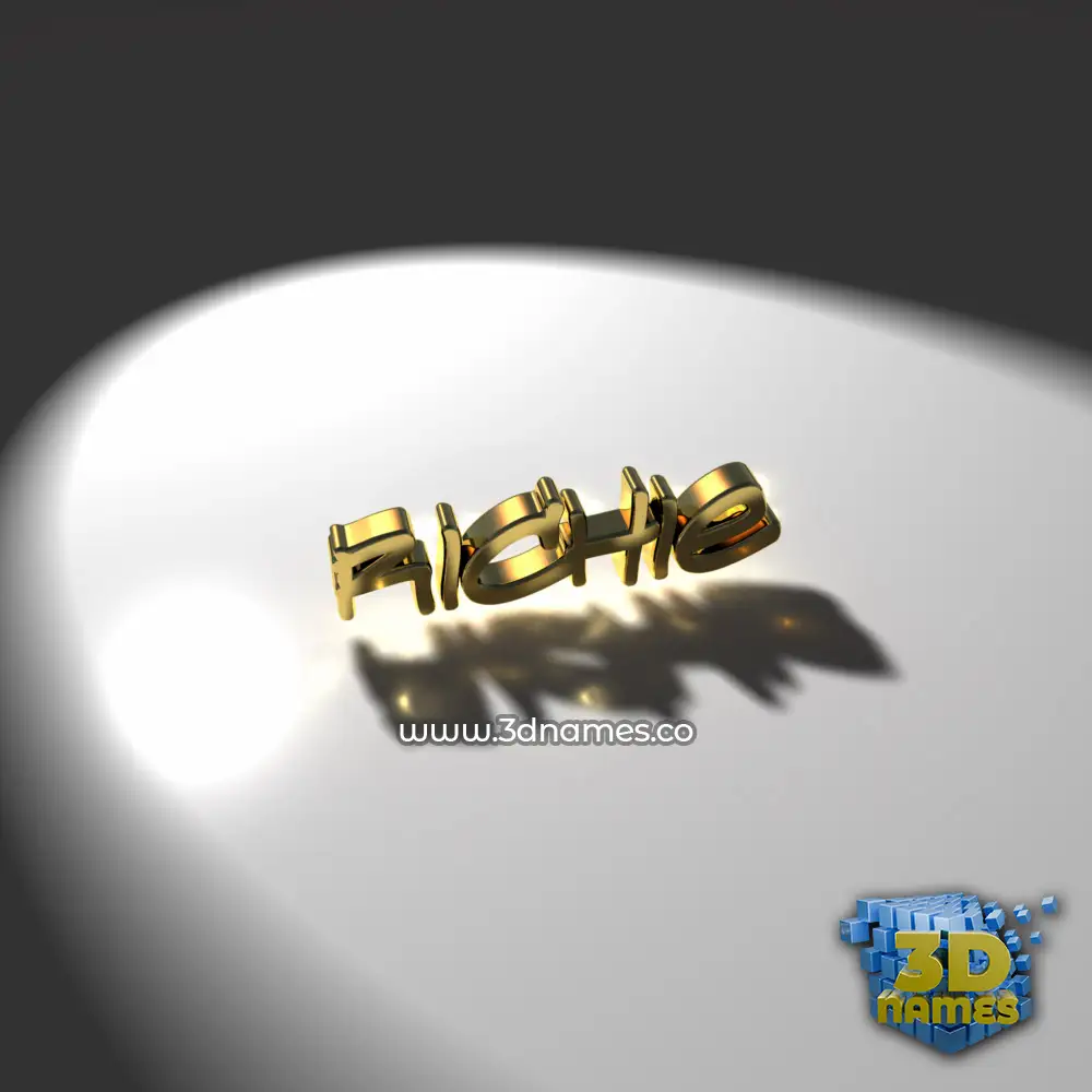 richie in Gold Shine style - 3D name wallpaper