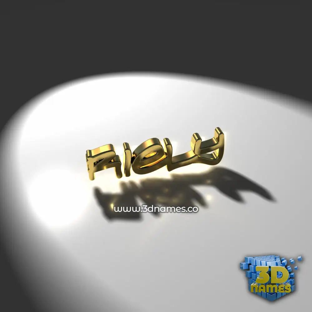 riely in Gold Shine style - 3D name wallpaper
