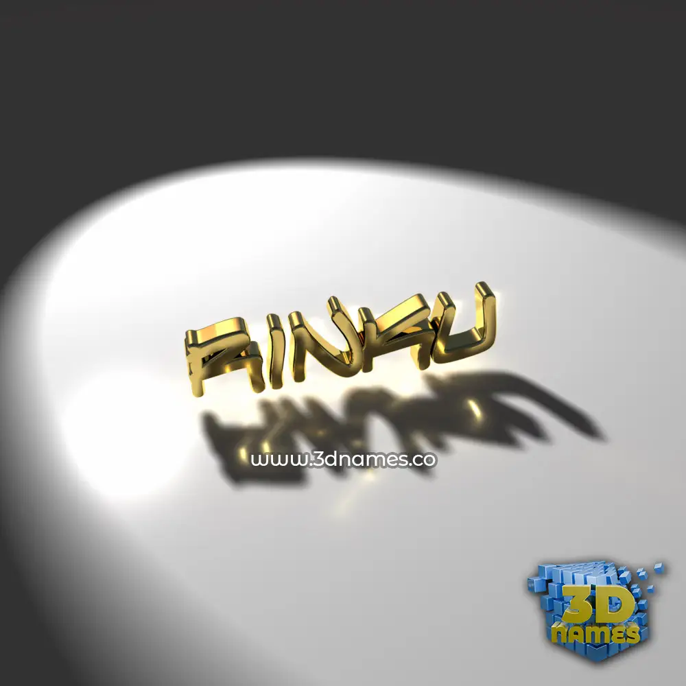 rinku in Gold Shine style - 3D name wallpaper