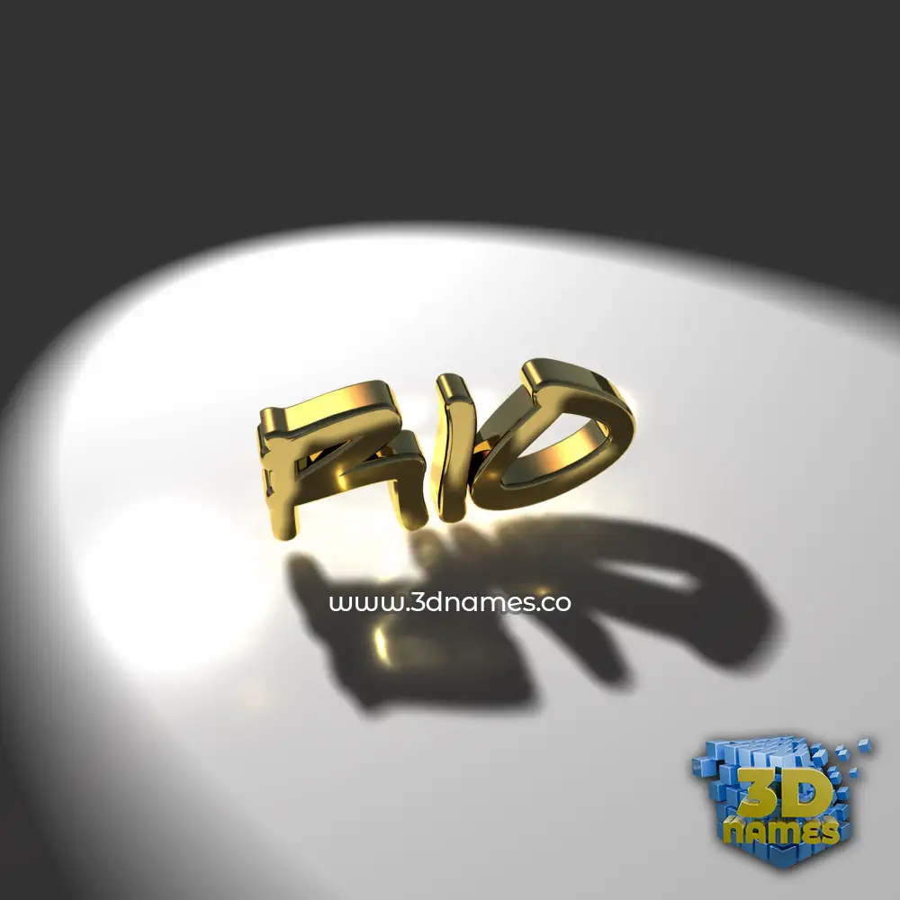 rio in Gold Shine style - 3D name wallpaper