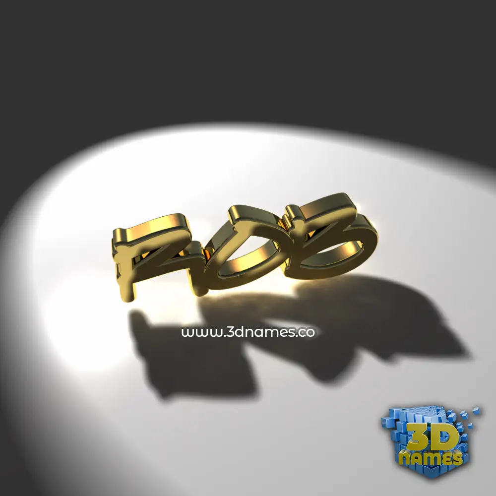 rob in Gold Shine style - 3D name wallpaper