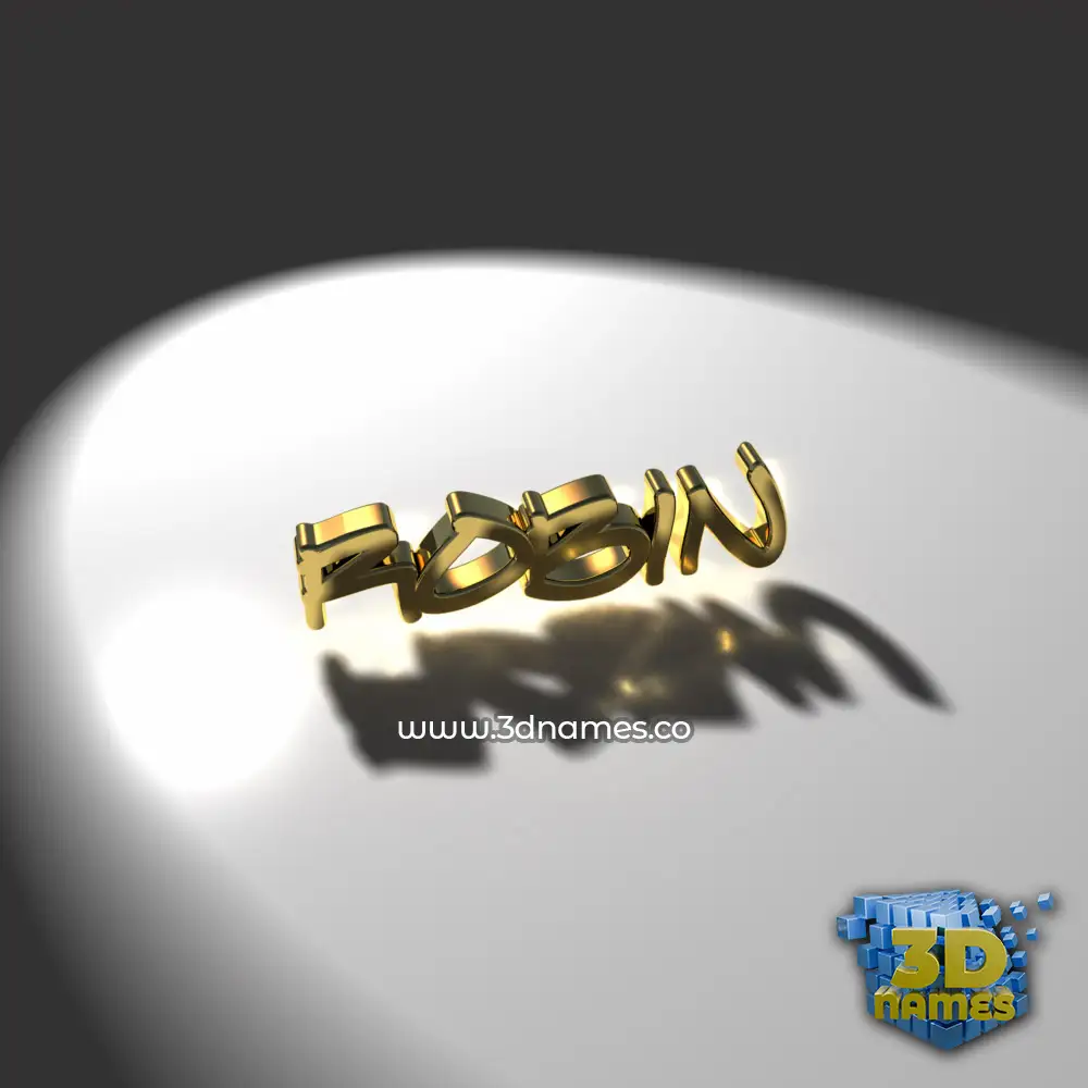robin in Gold Shine style - 3D name wallpaper