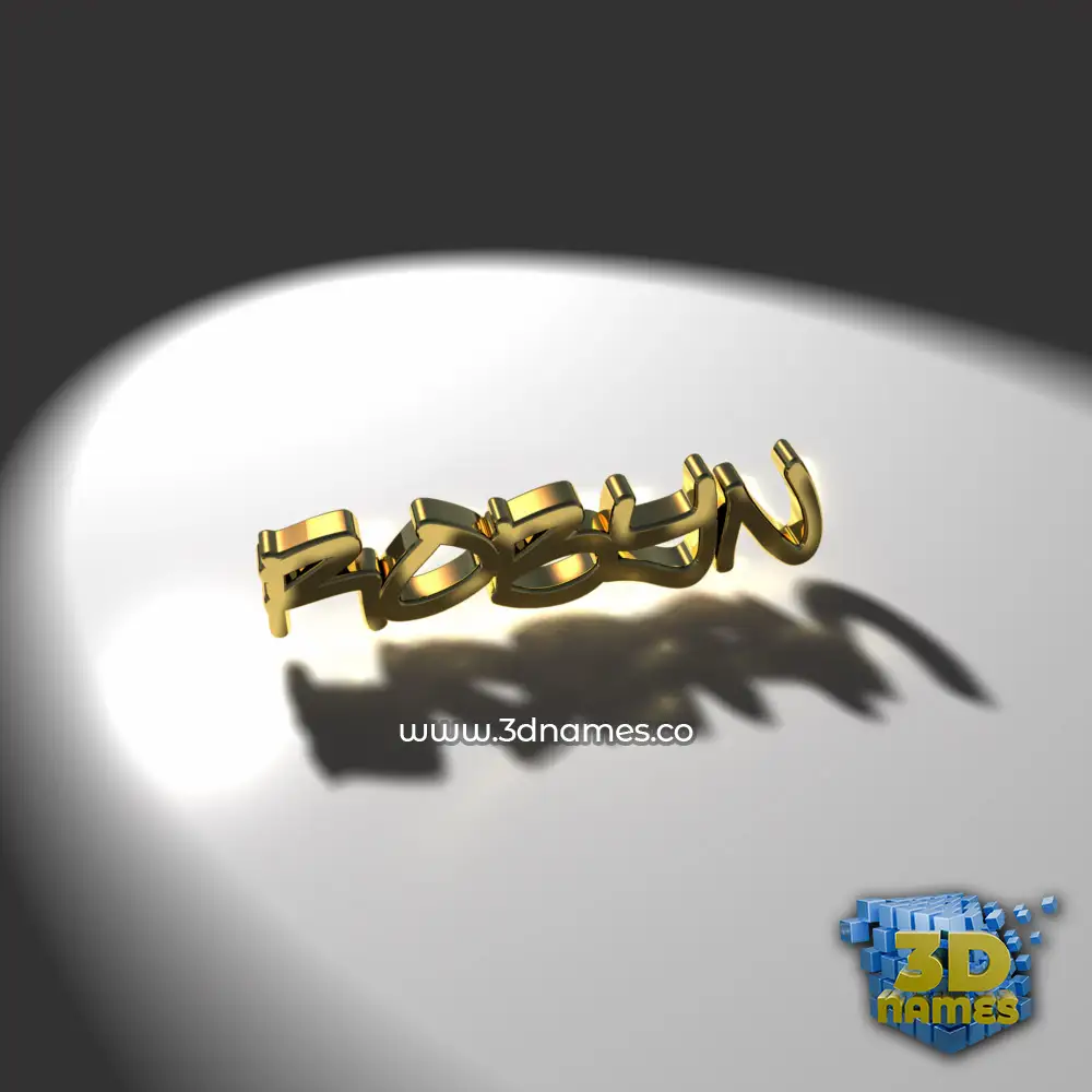 robyn in Gold Shine style - 3D name wallpaper