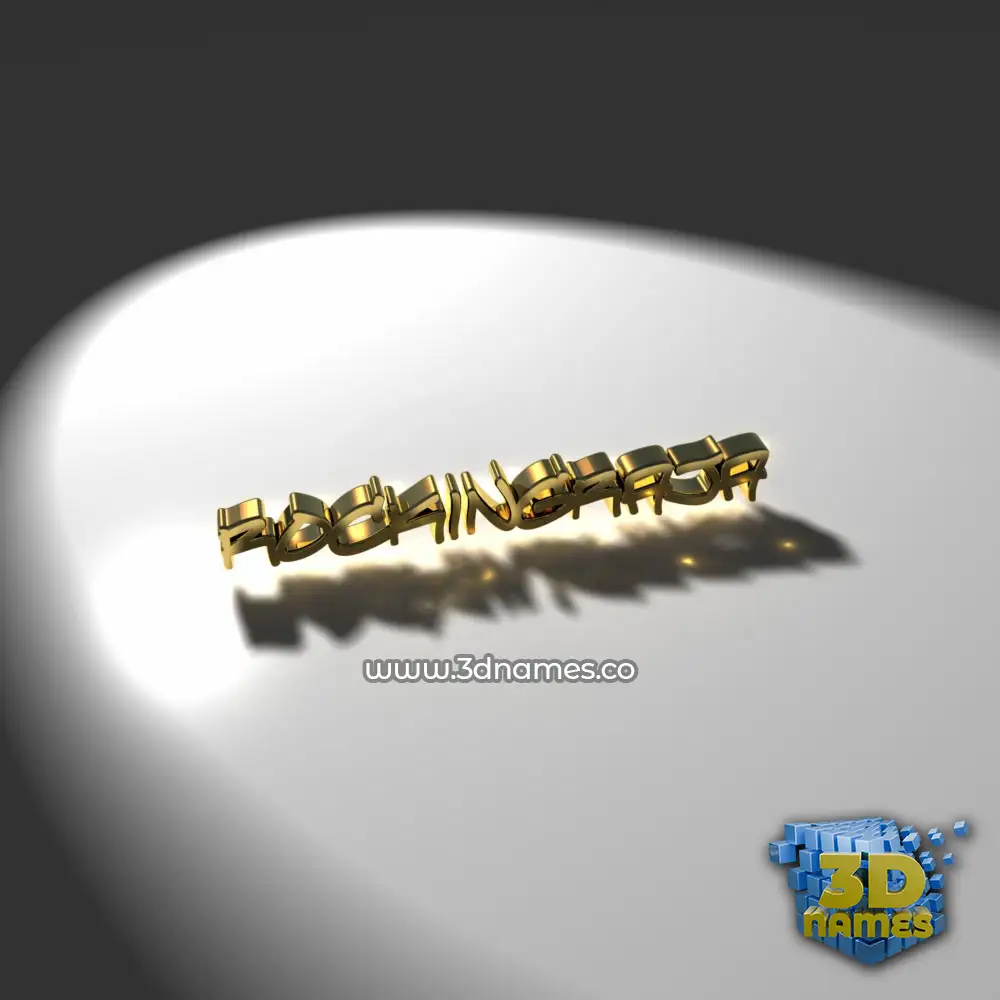 rockingraja in Gold Shine style - 3D name wallpaper