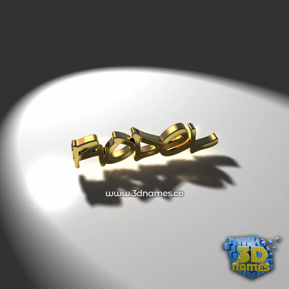rodel in Gold Shine style - 3D name wallpaper