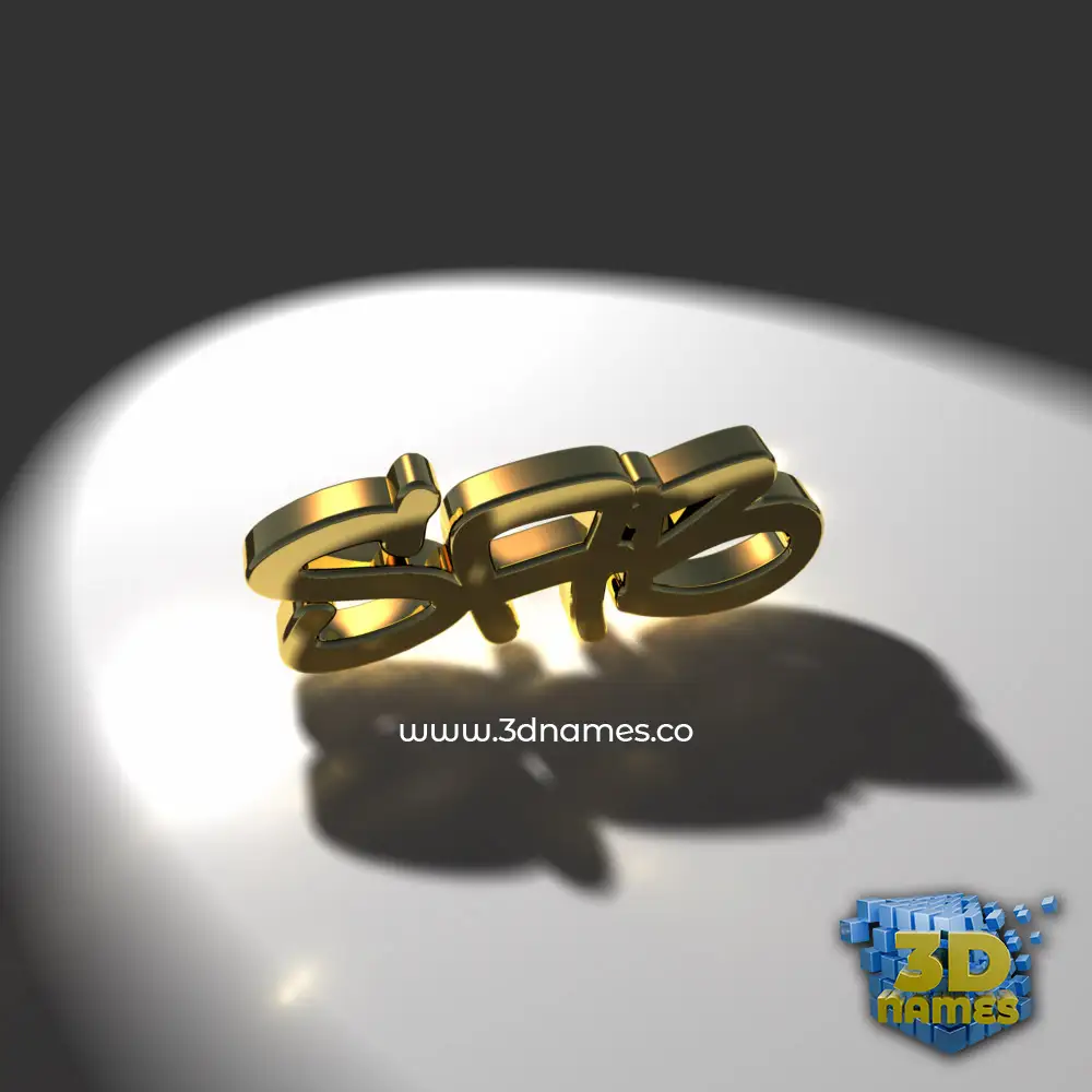 sab in Gold Shine style - 3D name wallpaper