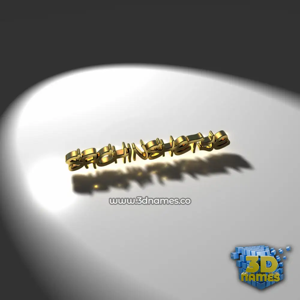 sachinshetye in Gold Shine style - 3D name wallpaper