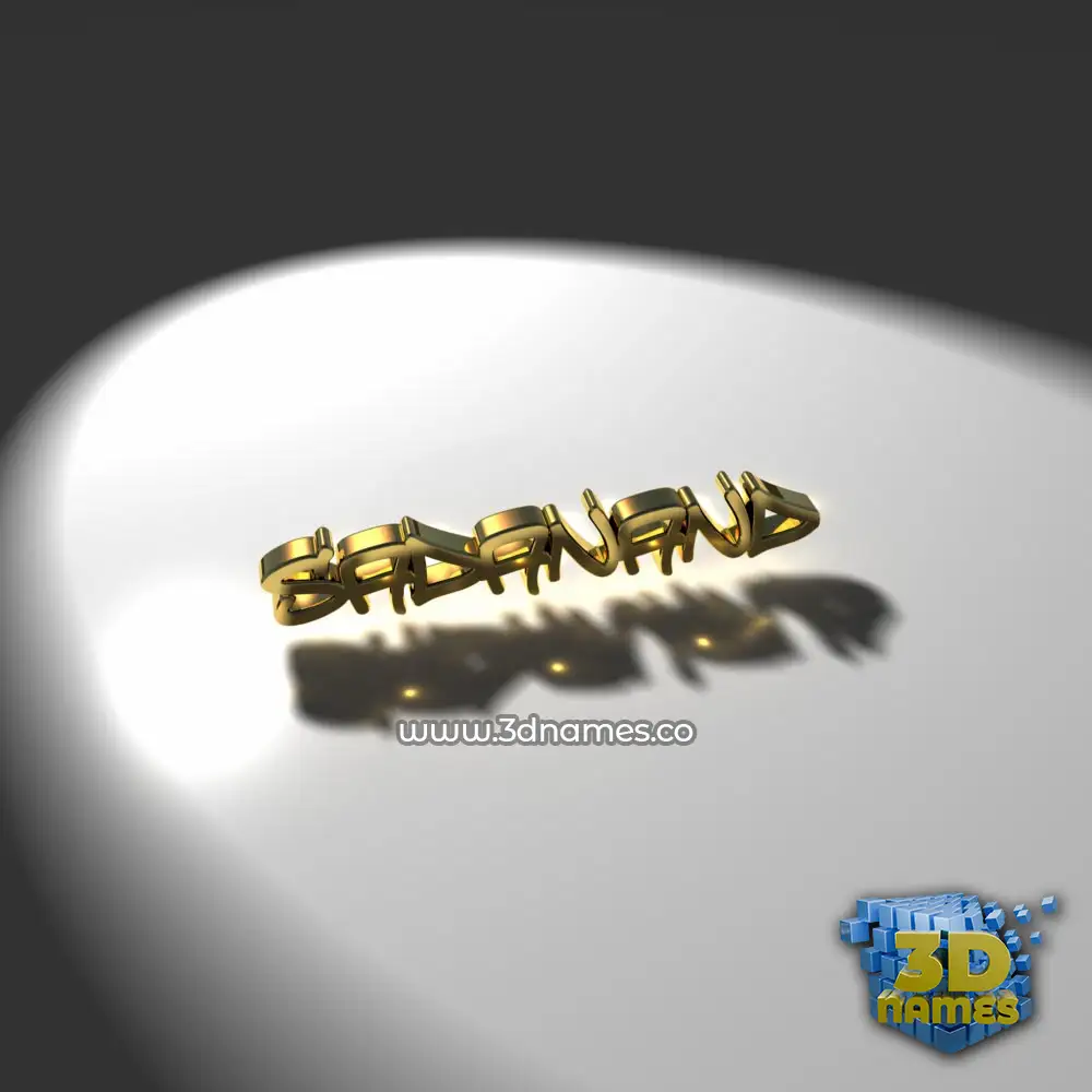 sadanand in Gold Shine style - 3D name wallpaper