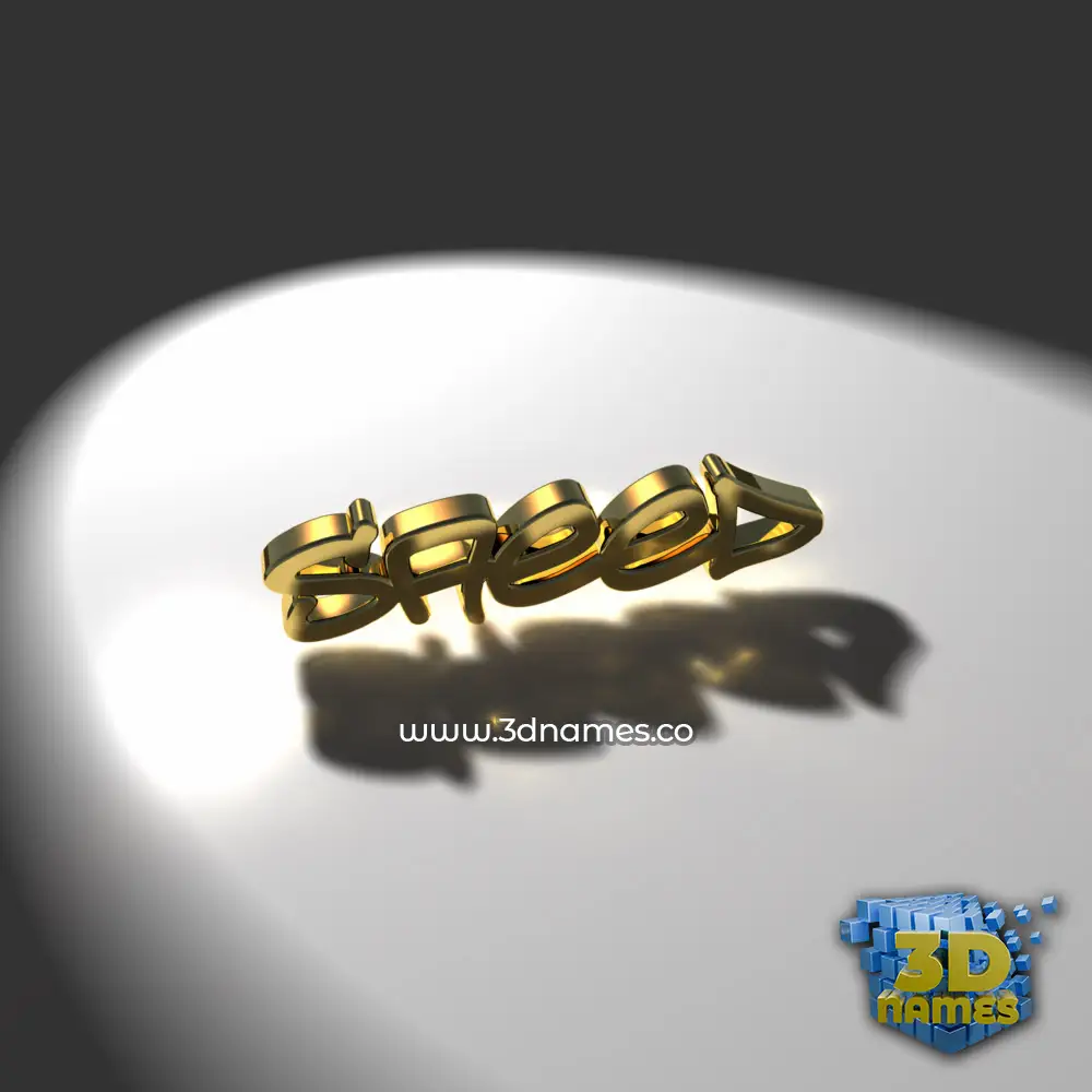 saeed in Gold Shine style - 3D name wallpaper
