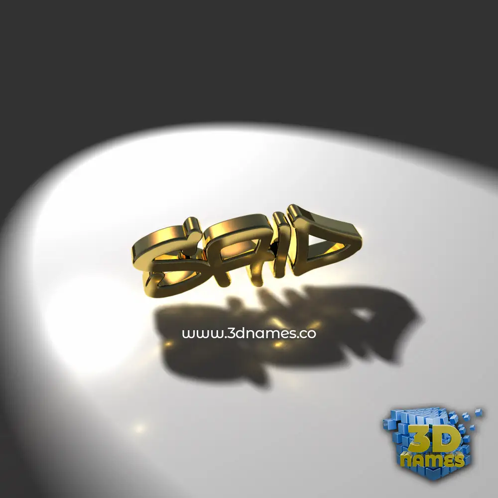 said in Gold Shine style - 3D name wallpaper