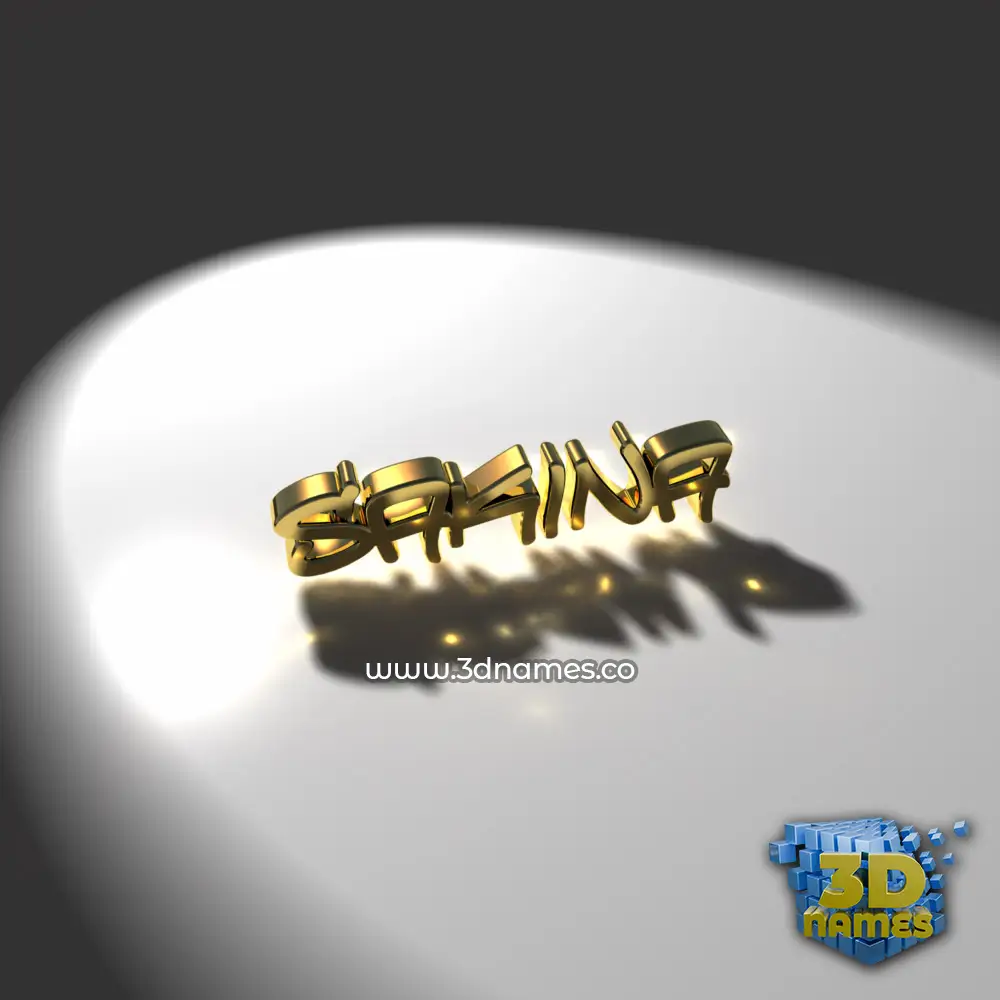 sakina in Gold Shine style - 3D name wallpaper