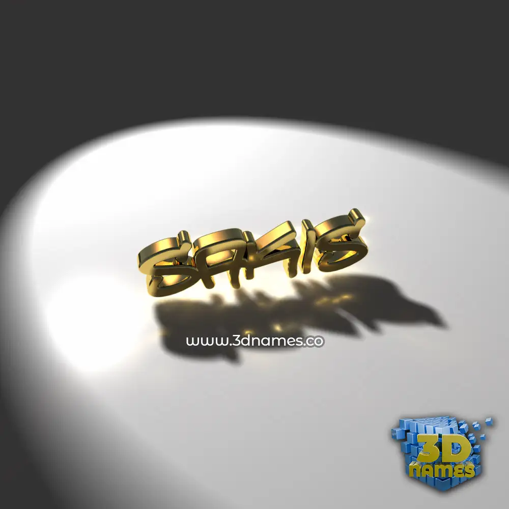 sakis in Gold Shine style - 3D name wallpaper