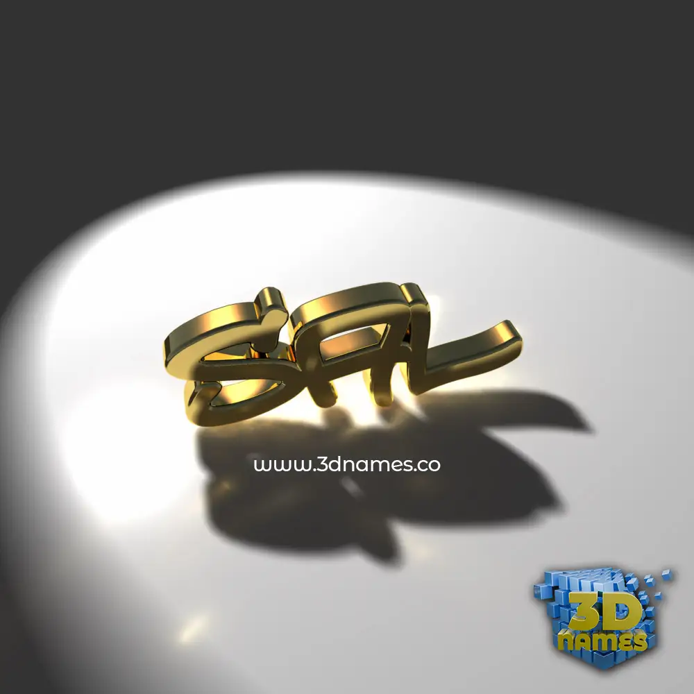 sal in Gold Shine style - 3D name wallpaper