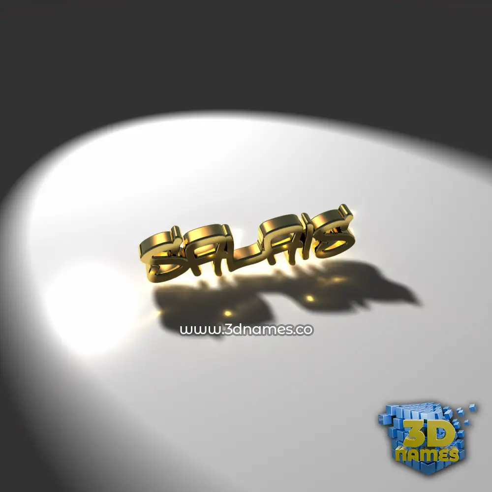 salais in Gold Shine style - 3D name wallpaper