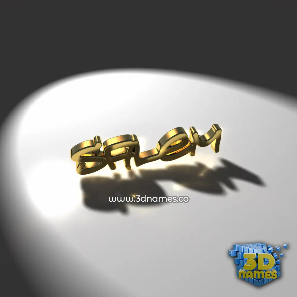 salem in Gold Shine style - 3D name wallpaper