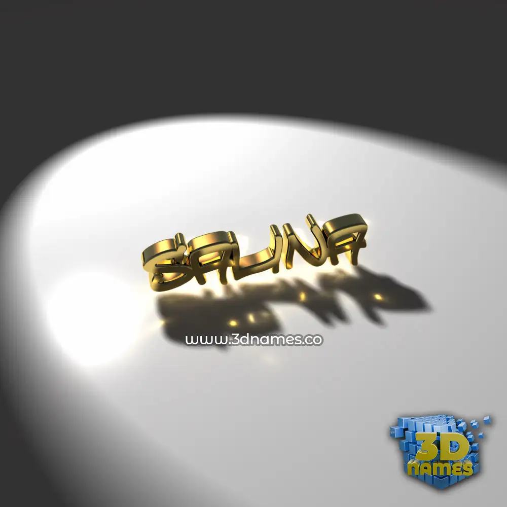 salina in Gold Shine style - 3D name wallpaper