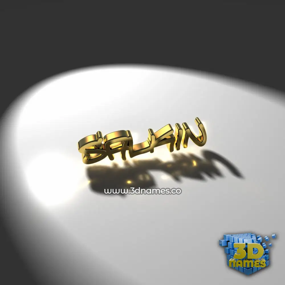 salkin in Gold Shine style - 3D name wallpaper