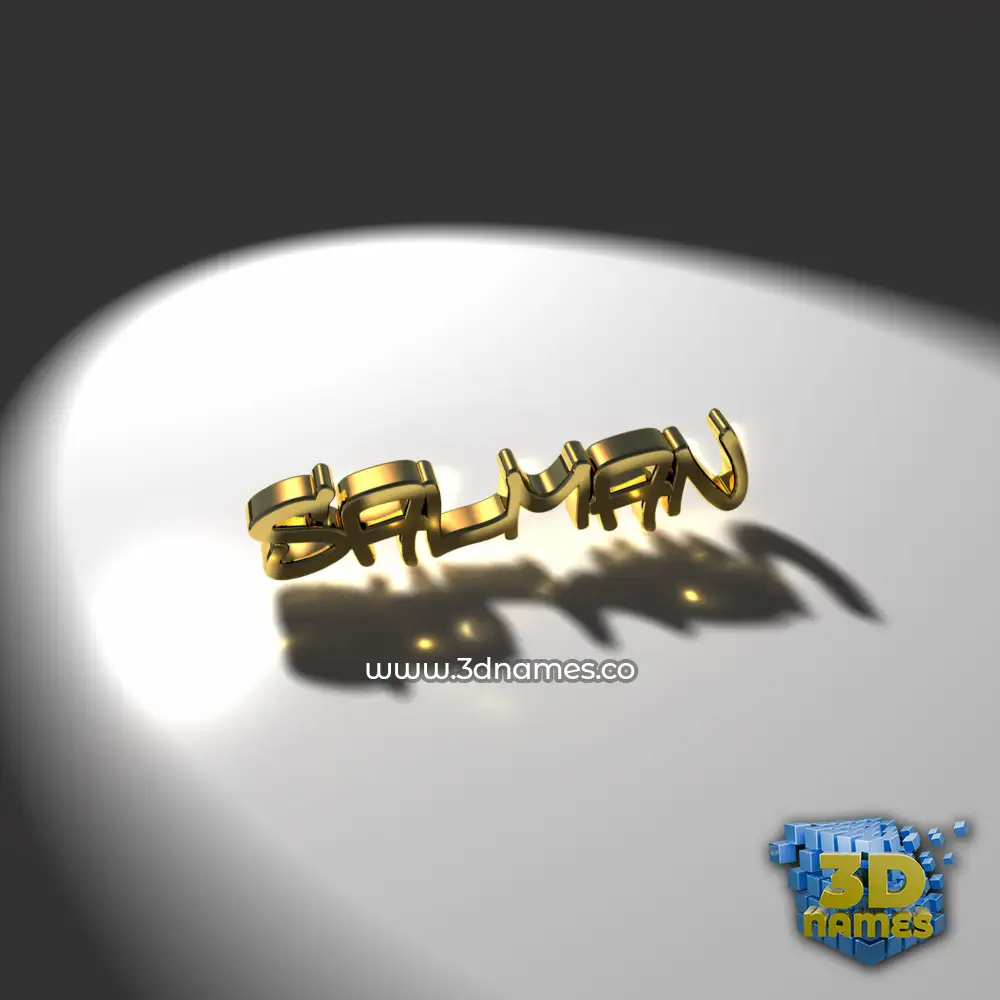 salman in Gold Shine style - 3D name wallpaper