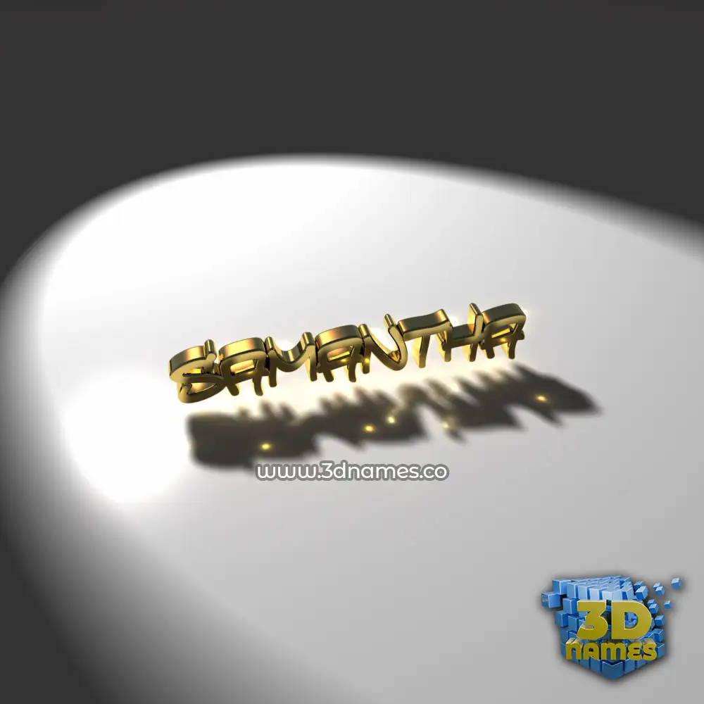 samantha in Gold Shine style - 3D name wallpaper
