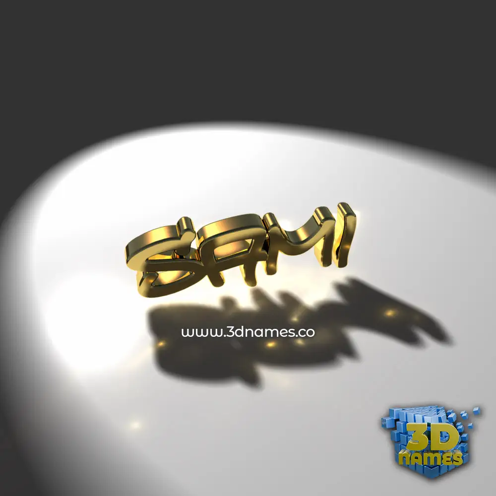 sami in Gold Shine style - 3D name wallpaper