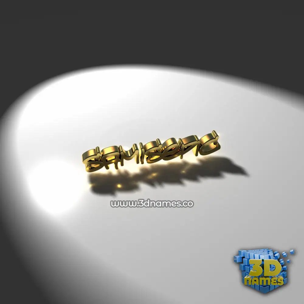samisepic in Gold Shine style - 3D name wallpaper