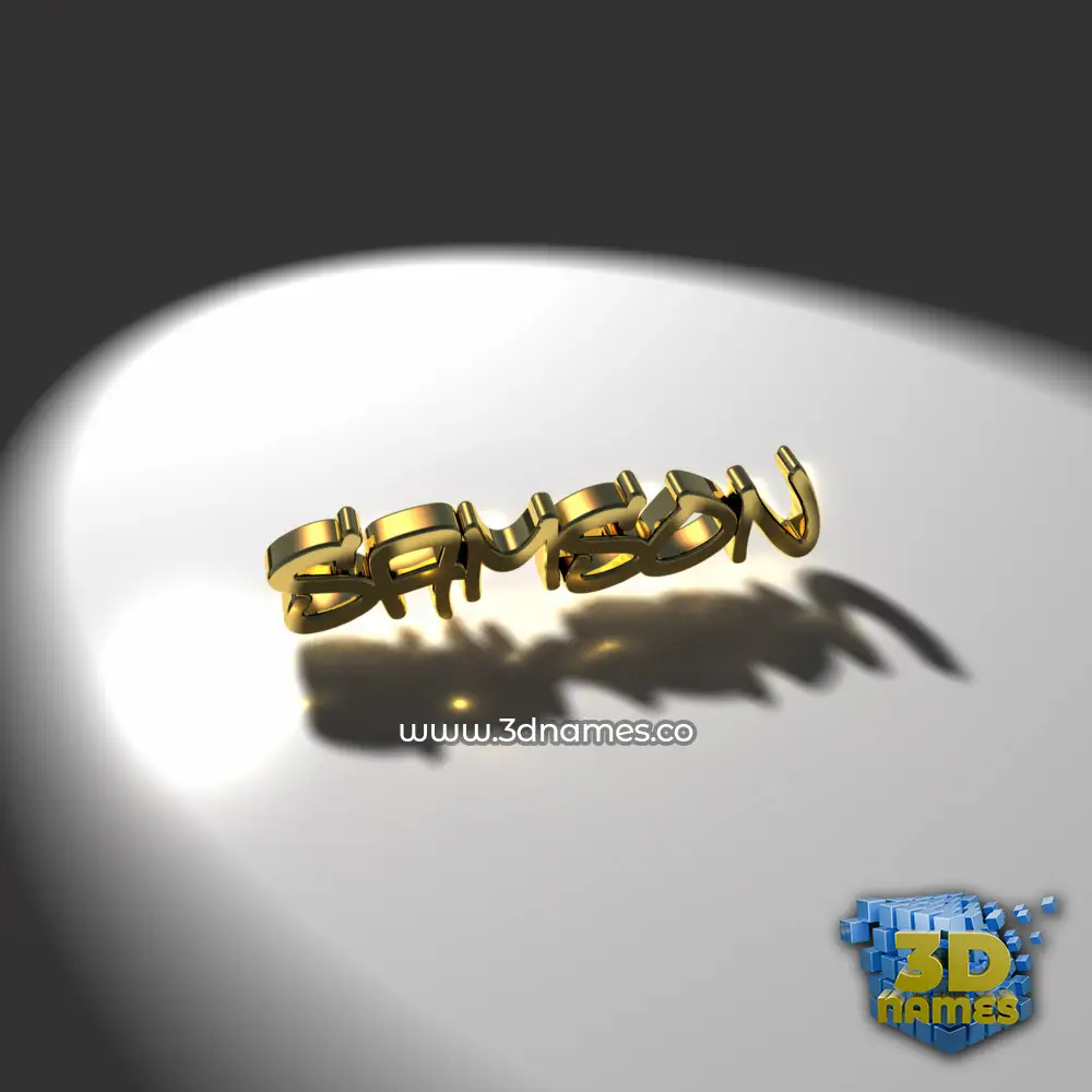 samson in Gold Shine style - 3D name wallpaper