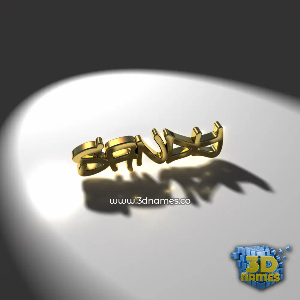 sandy in Gold Shine style - 3D name wallpaper