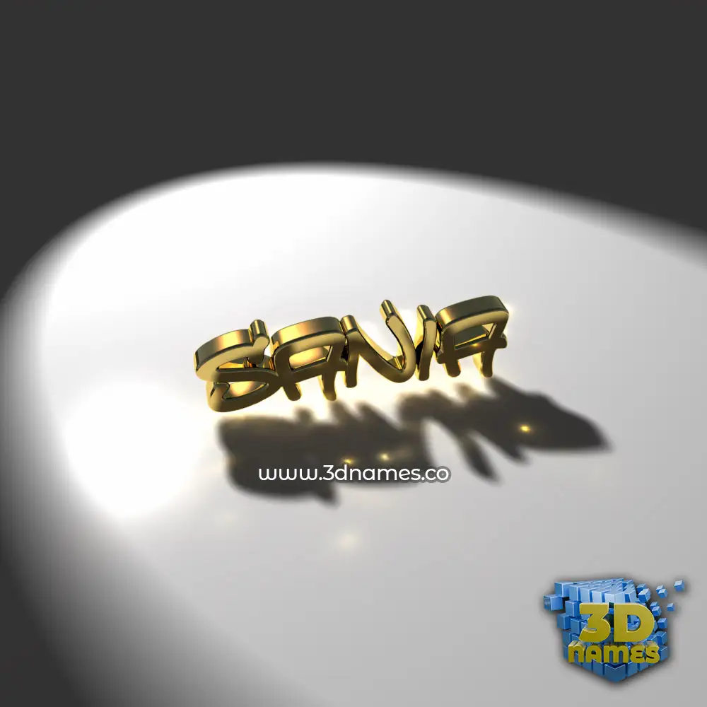 sania in Gold Shine style - 3D name wallpaper