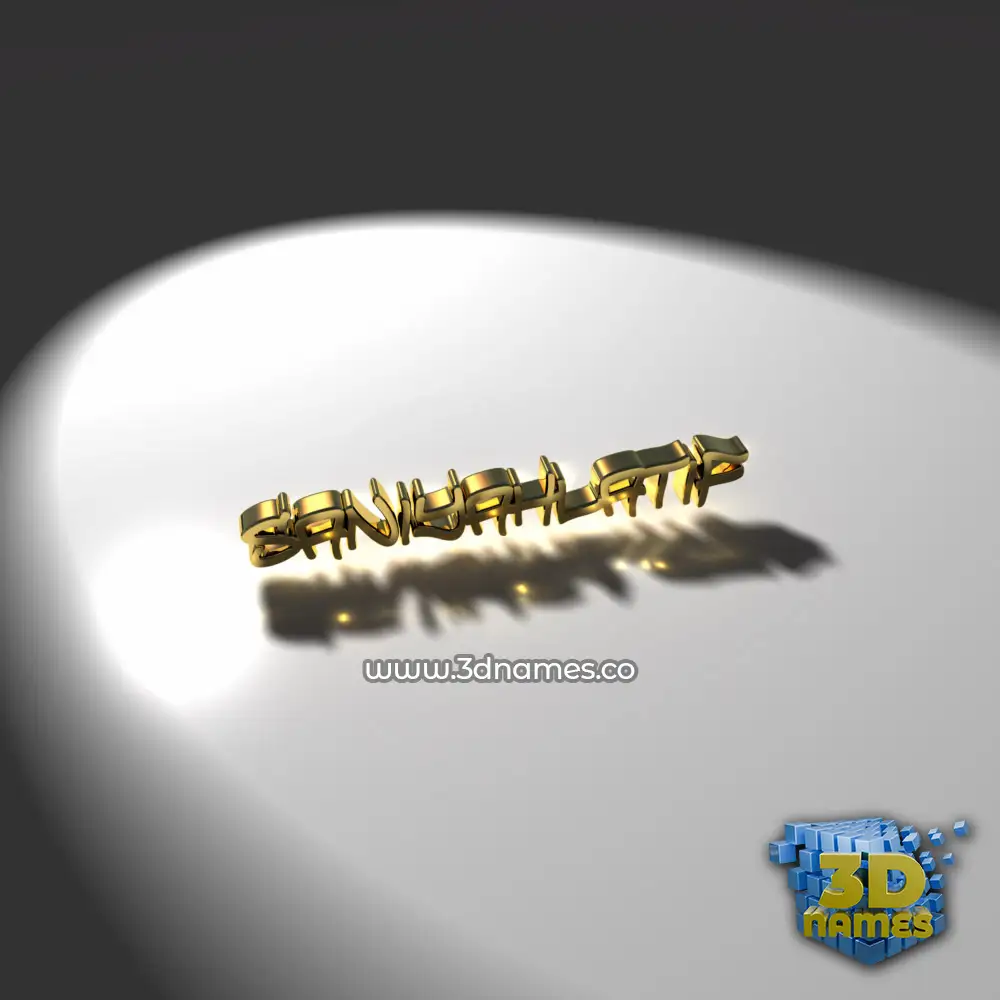 saniyahlatif in Gold Shine style - 3D name wallpaper