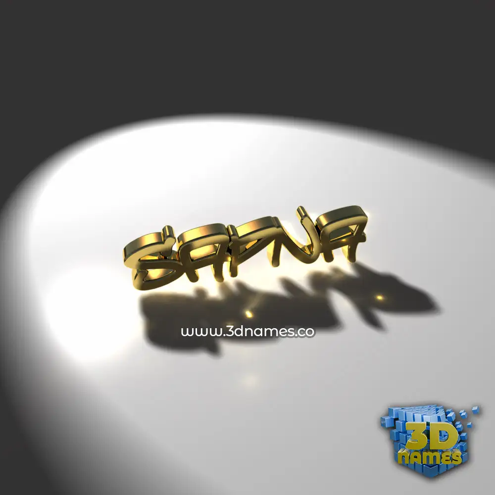 sapna in Gold Shine style - 3D name wallpaper
