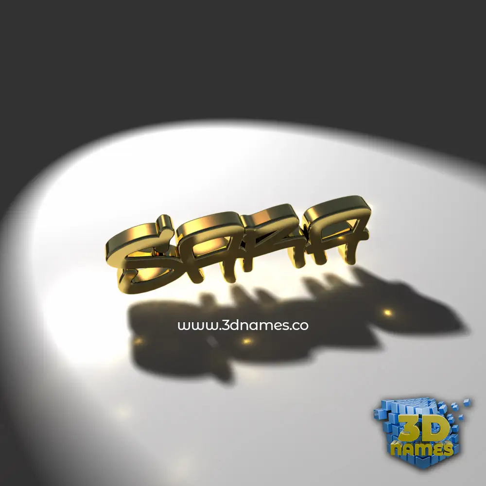 sara in Gold Shine style - 3D name wallpaper