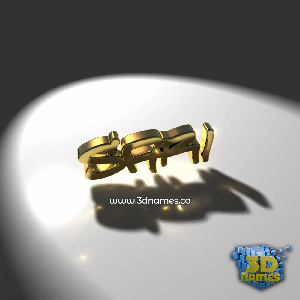 sari in Gold Shine style - 3D name wallpaper