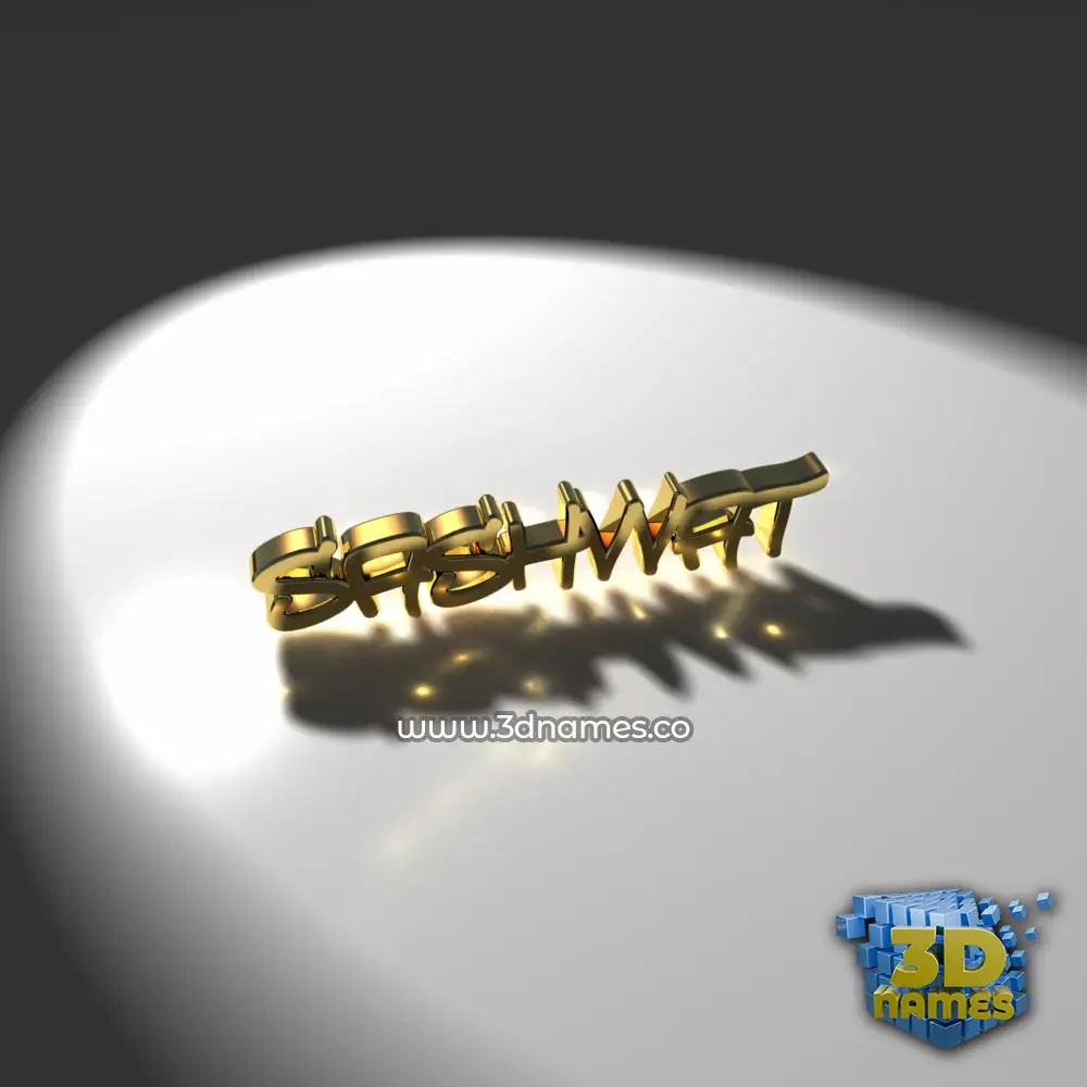 sashwat in Gold Shine style - 3D name wallpaper