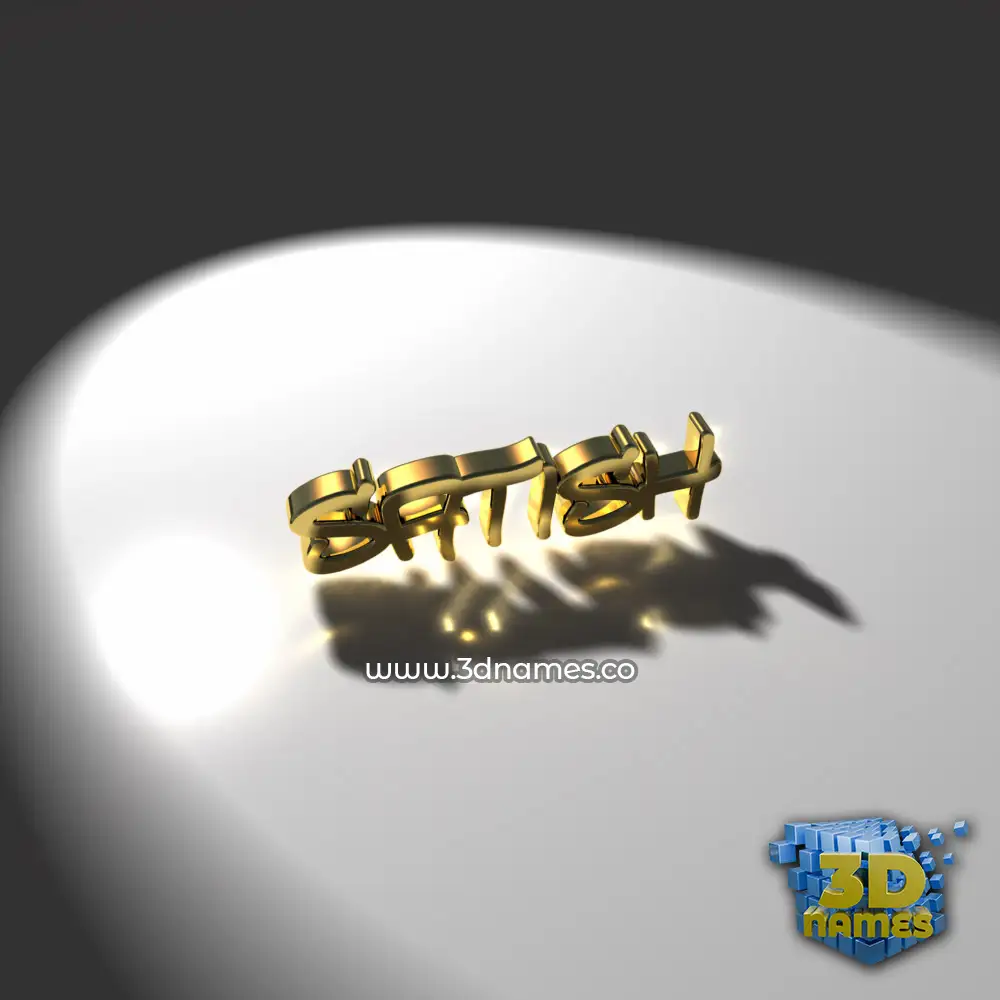 satish in Gold Shine style - 3D name wallpaper