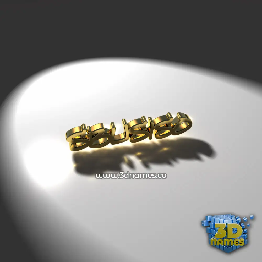 sbusiso in Gold Shine style - 3D name wallpaper