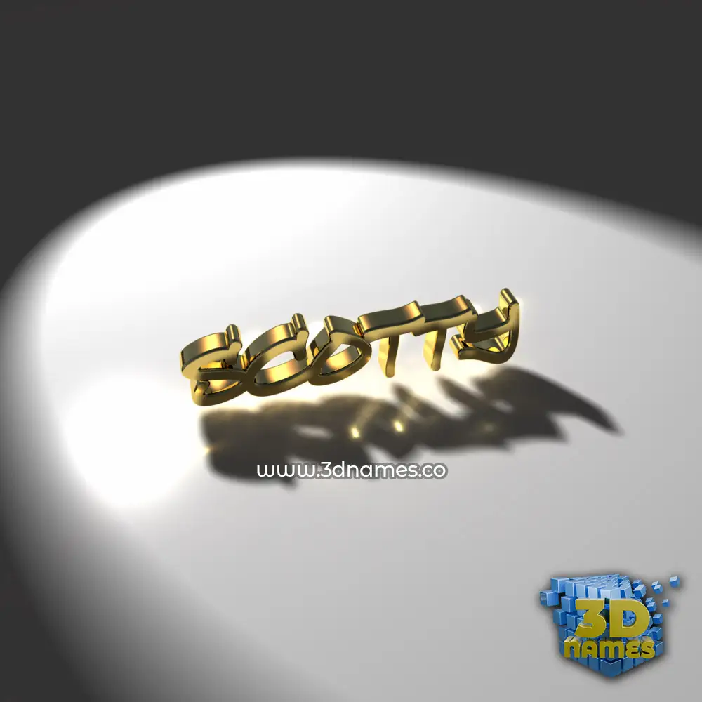 scotty in Gold Shine style - 3D name wallpaper