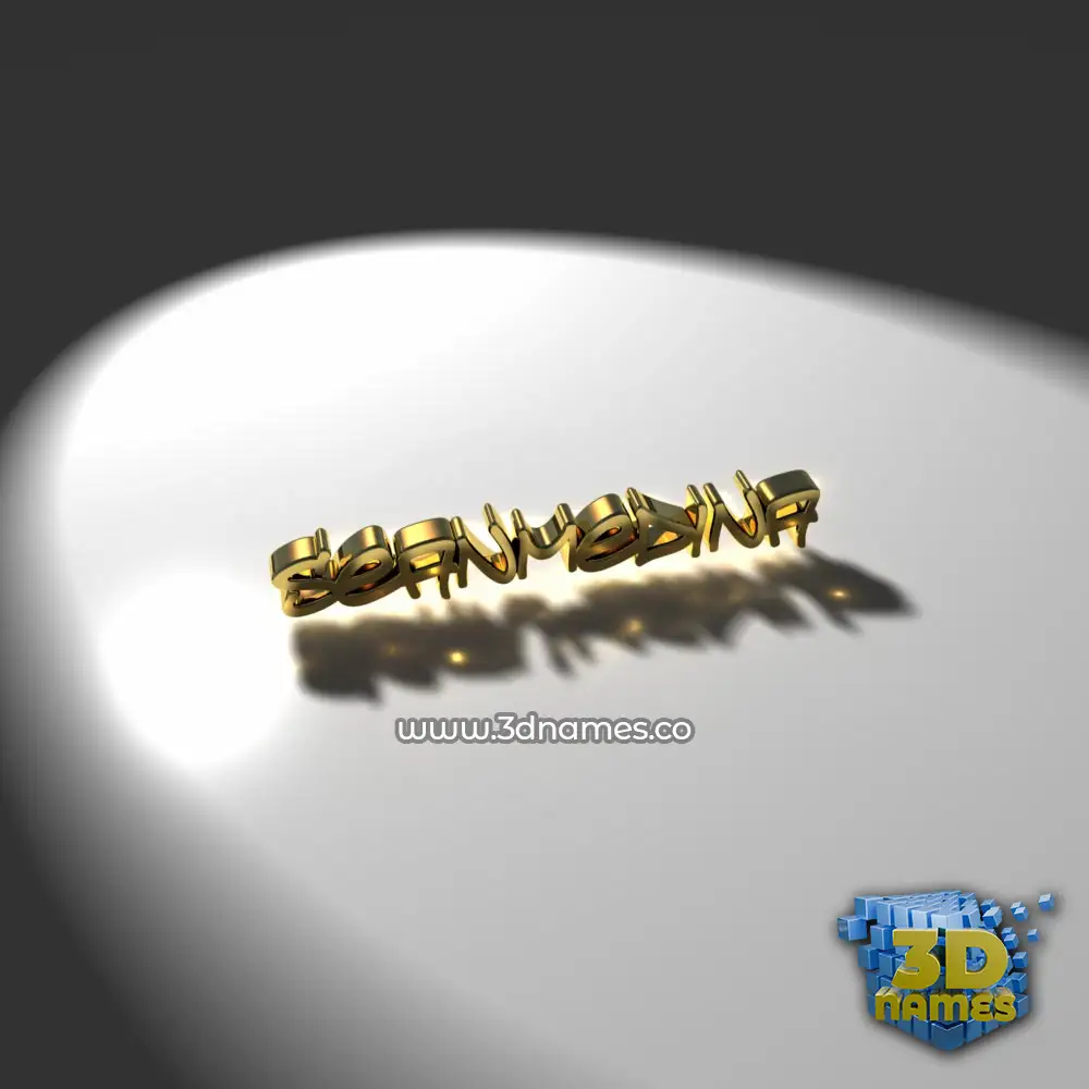 seanmedina in Gold Shine style - 3D name wallpaper