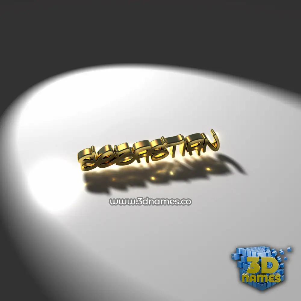 sebastian in Gold Shine style - 3D name wallpaper